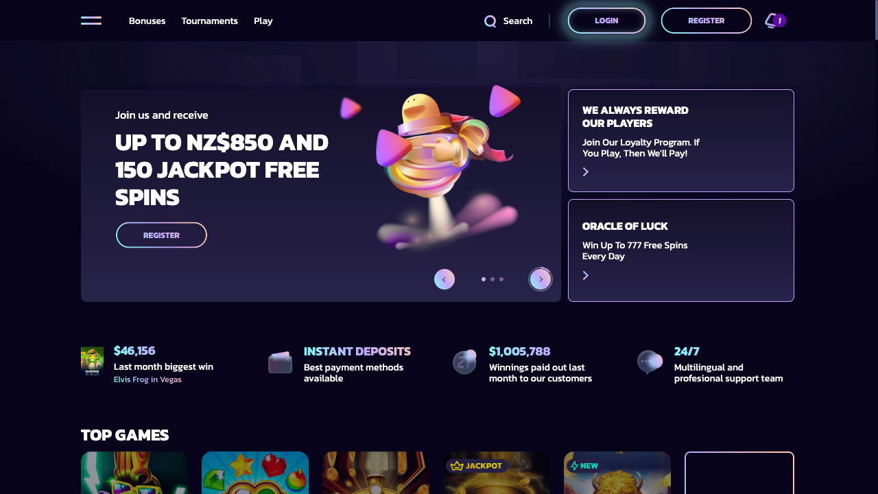 21Bit Casino homepage